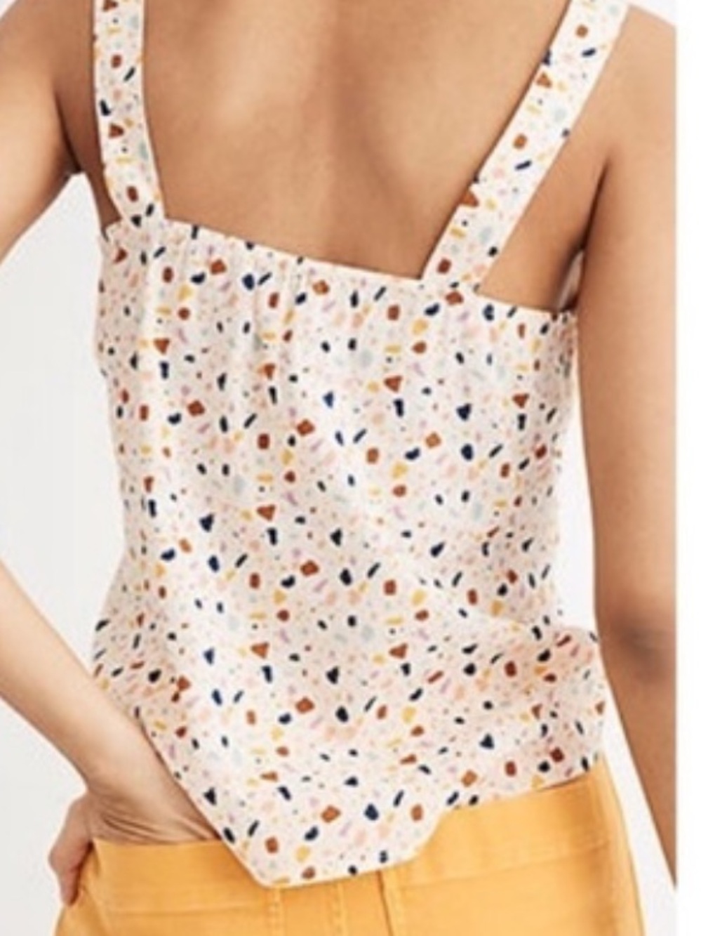 Madewell Size 0 Tie Front Cami Top - Picture 2 of 8